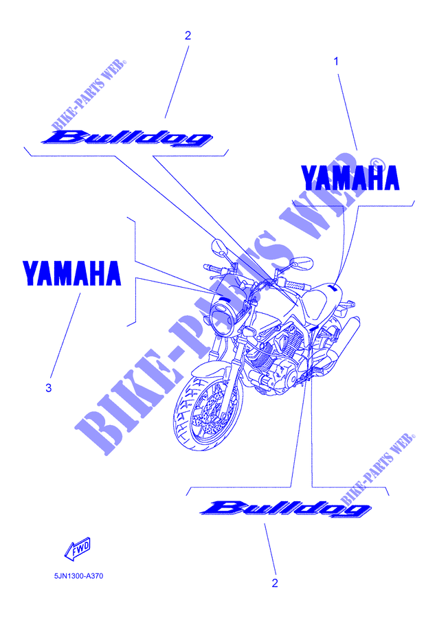 STICKER for Yamaha BT1100 2004