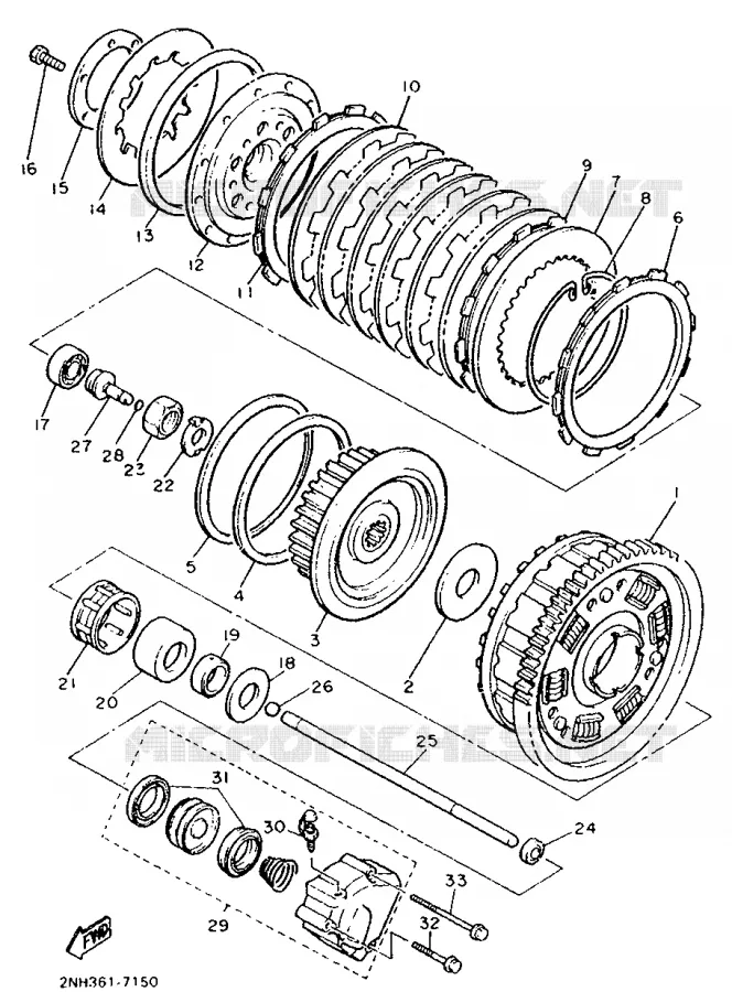 STARTER CLUTCH Yamaha MOTO 1200 1992 FJ ABS  FJ1200A