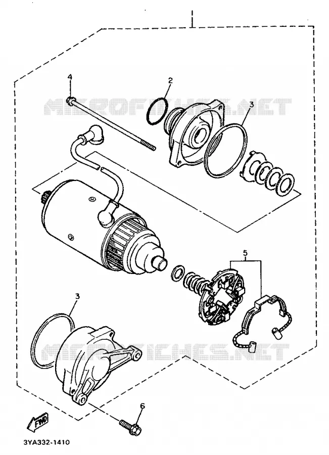 STARTER MOTOR Yamaha MOTO 1200 1992 FJ ABS  FJ1200A