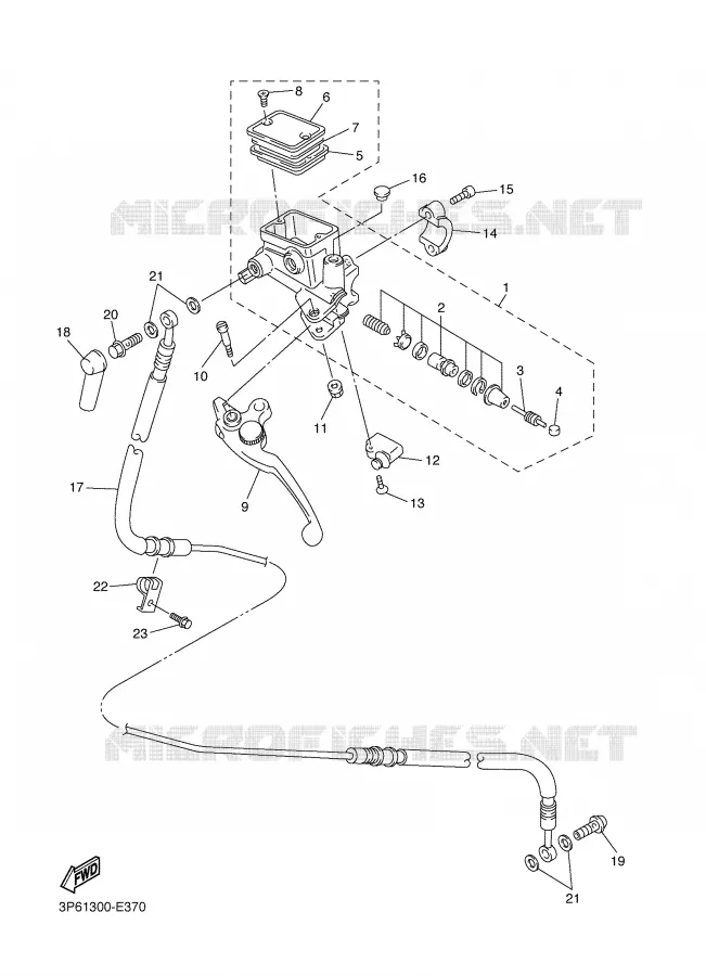 FRONT MASTER CYLINDER 2 Yamaha MOTO 1300 2006 FJR ABS  FJR1300AV