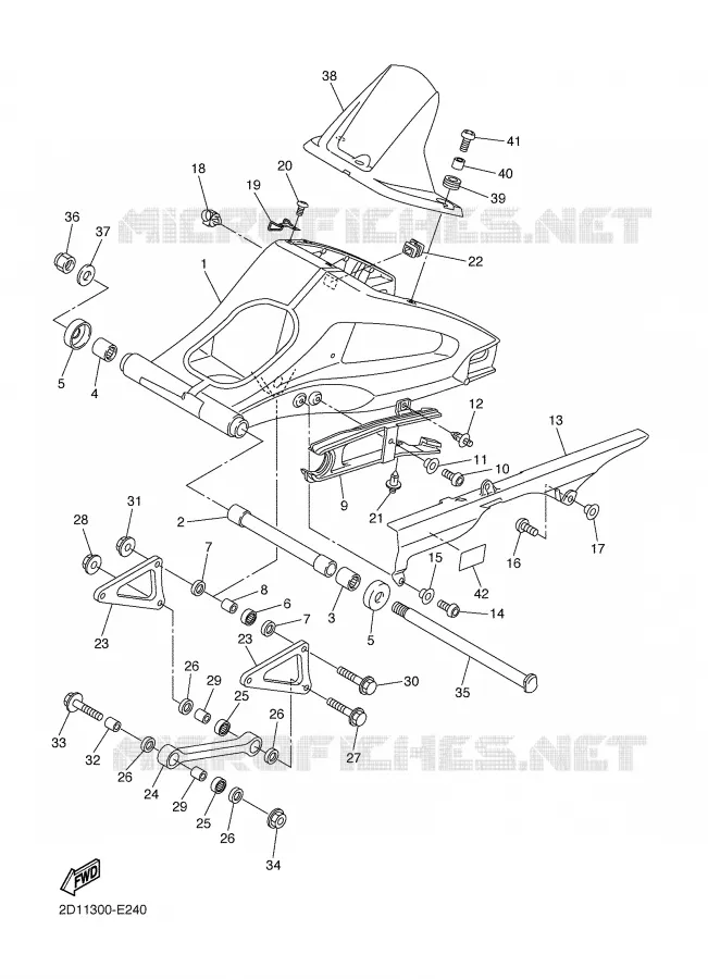 SWINGARM Yamaha MOTO 1000 2008 FZ1  FZ1-N FAZER _