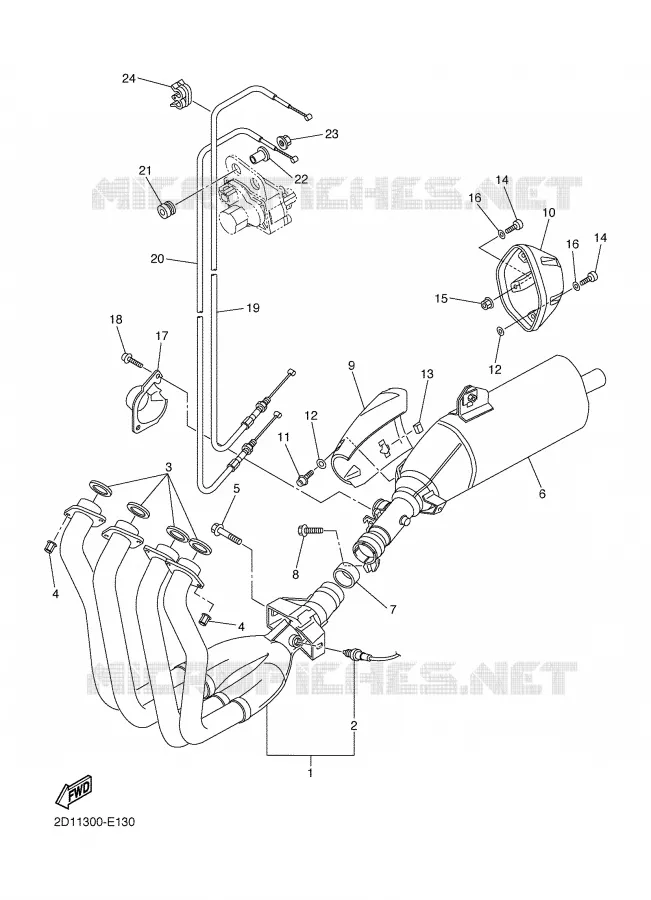 EXHAUST Yamaha MOTO 1000 2006 FAZER  FZ1-S