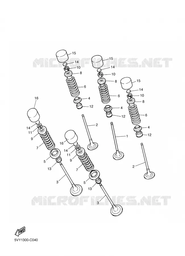 VALVE Yamaha MOTO 1000 2006 FAZER  FZ1-S