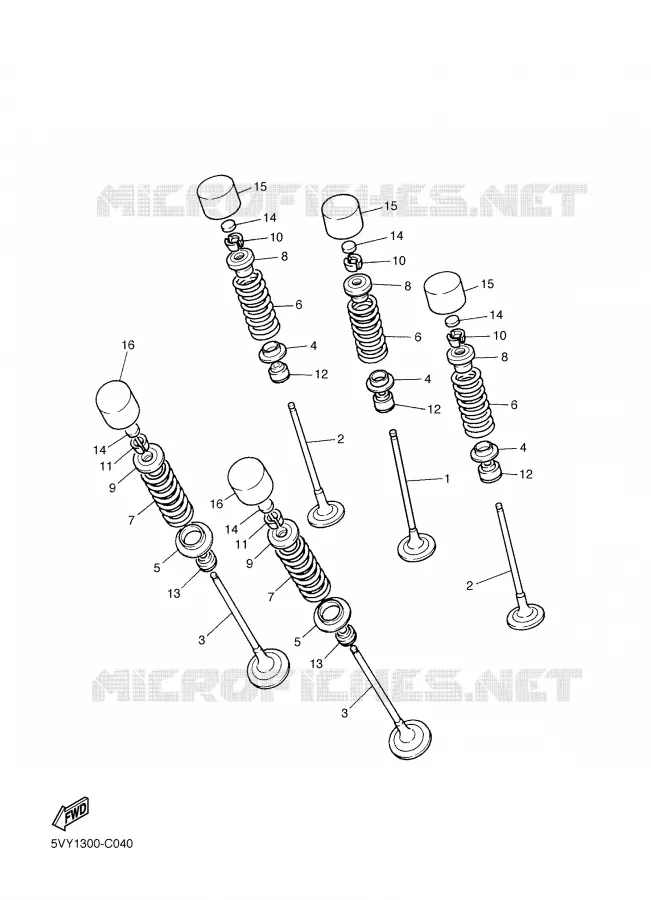 VALVE Yamaha MOTO 1000 2007 FAZER  FZ1-S