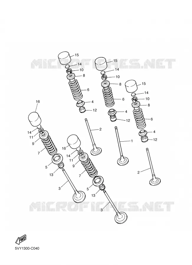 VALVE Yamaha MOTO 1000 2008 FAZER  FZ1-S