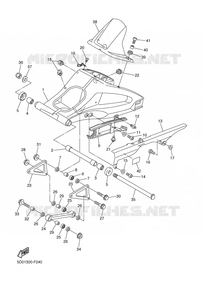 SWINGARM Yamaha MOTO 1000 2007 FAZER ABS  FZ1-SA