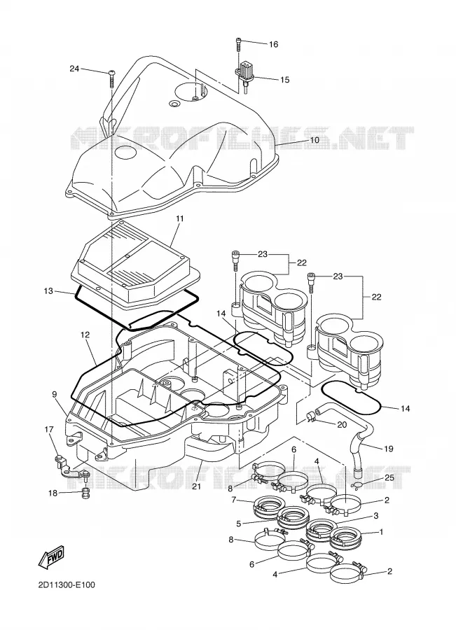 INTAKE Yamaha MOTO 1000 2007 FAZER  FZ1-SW