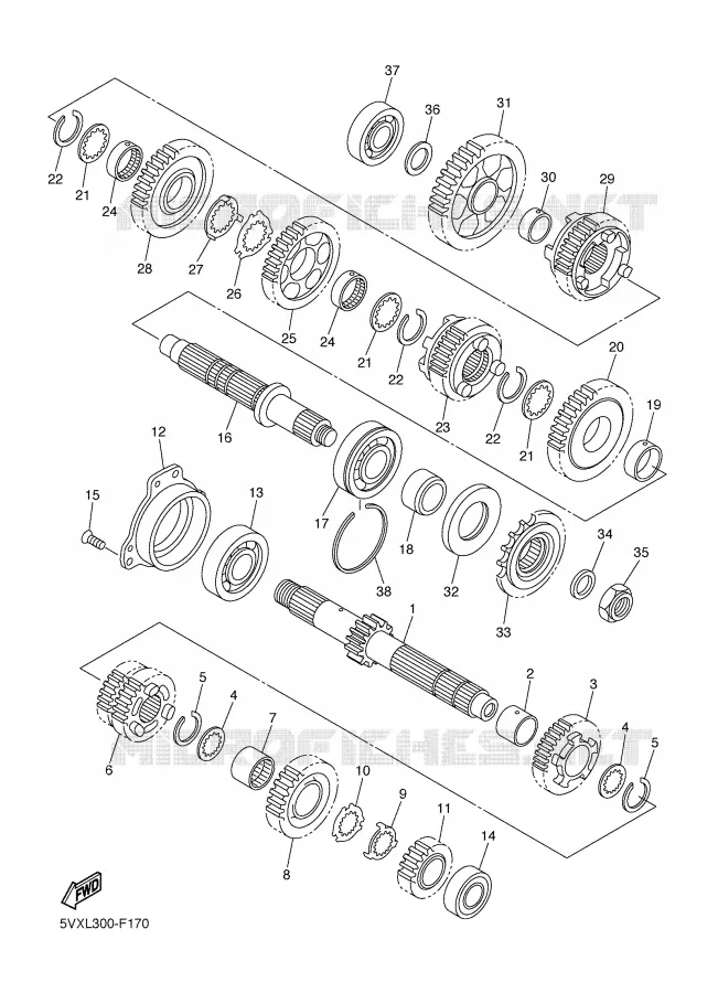 TRANSMISSION Yamaha MOTO 600 2007 FAZER S2  FZ6-SHG