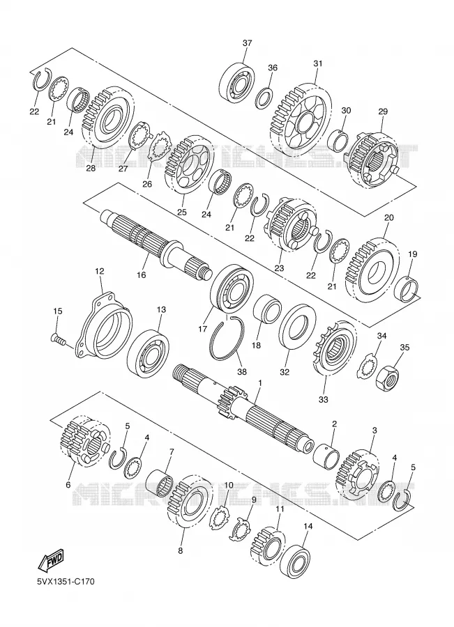 TRANSMISSION Yamaha MOTO 600 2006 FAZER  FZ6-SSV