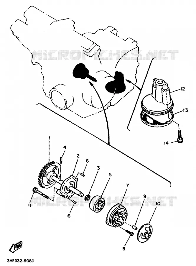 OIL PUMP Yamaha MOTO 600 1993 FZR  FZR600