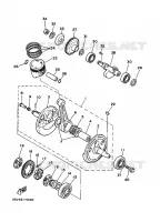 CRANKSHAFT / PISTON for Yamaha TT350 1990