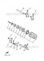 GEAR SHIFT SELECTOR DRUM / FORKS for Yamaha TT350 1990