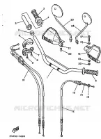 HANDLEBAR & CABLES for Yamaha TT350 1990