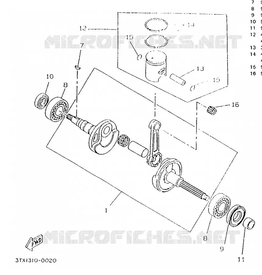 CRANKSHAFT / PISTON Yamaha SCOOTER 50 1996 BOOSTER  CW50