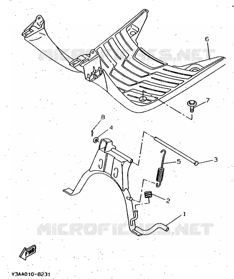 STAND / FOOTREST Yamaha SCOOTER 50 1997 BOOSTER  CW50