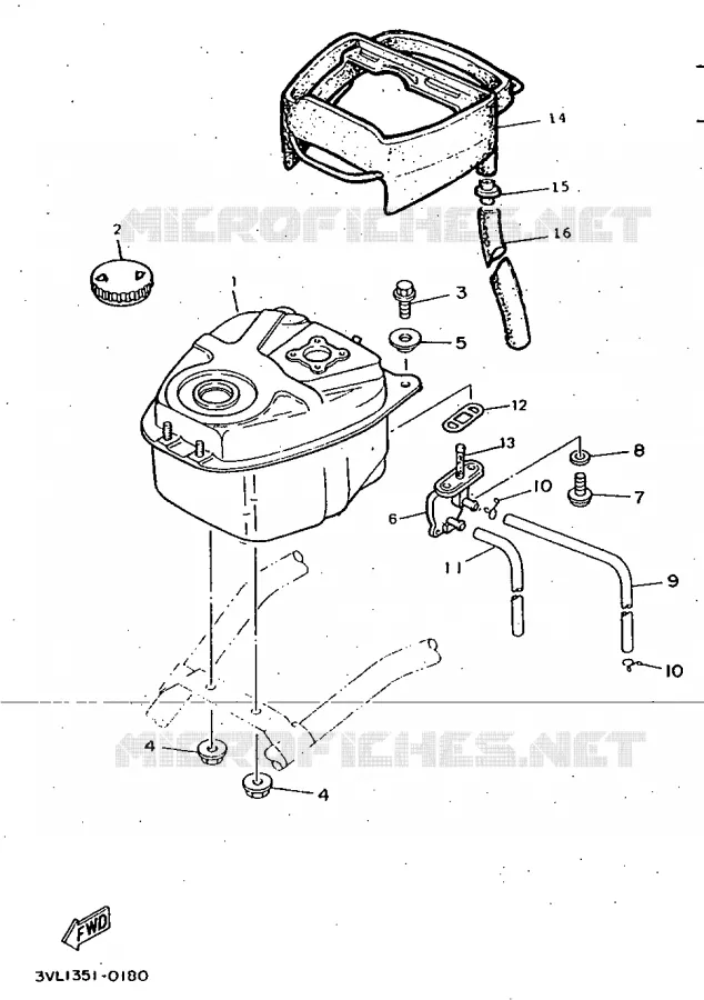 FUEL TANK Yamaha SCOOTER 50 1997 BOOSTER  CW50