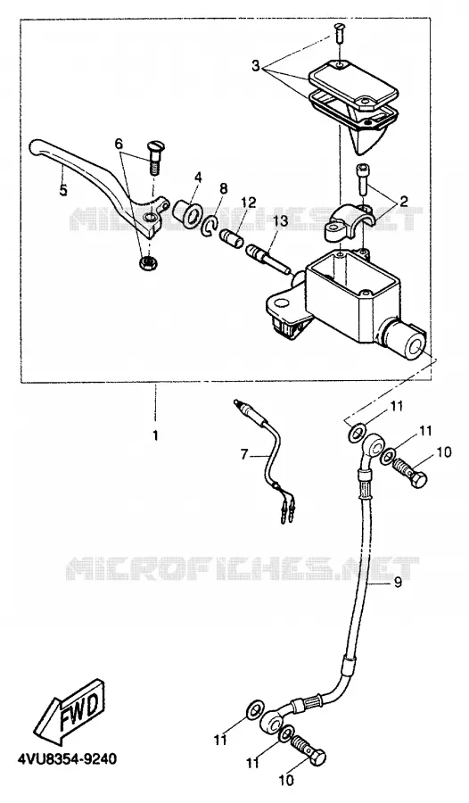FRONT MASTER CYLINDER Yamaha SCOOTER 50 2000 BW'S  CW50