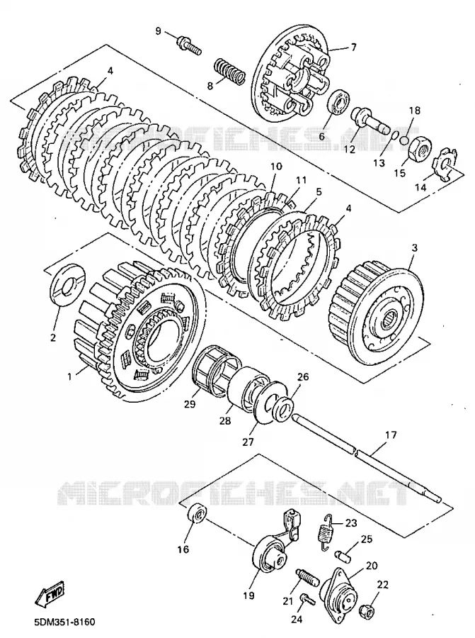 STARTER CLUTCH Yamaha MOTO 600 1998 FAZER  FZS600