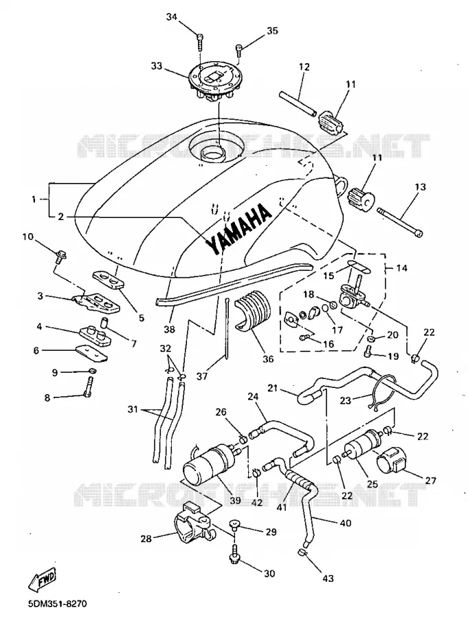 FUEL TANK Yamaha MOTO 600 1998 FAZER  FZS600