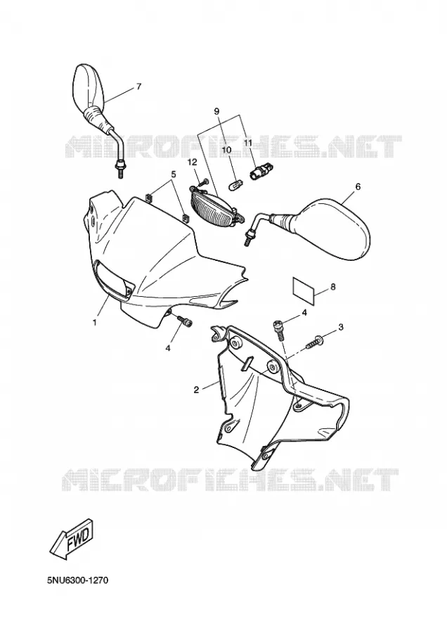 COVER 1 Yamaha SCOOTER 50 2003 ROCKET  CW50RSP POWER ROCKET