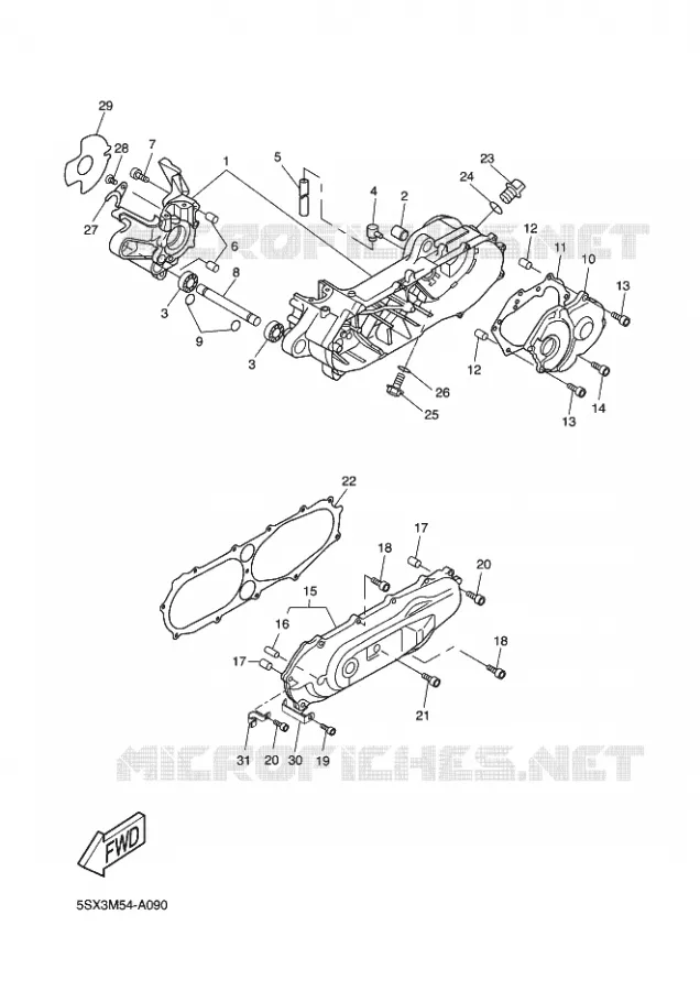 CRANKCASE Yamaha SCOOTER 50 2004 NEXT GENERATION  CW50RS NEXT GEN