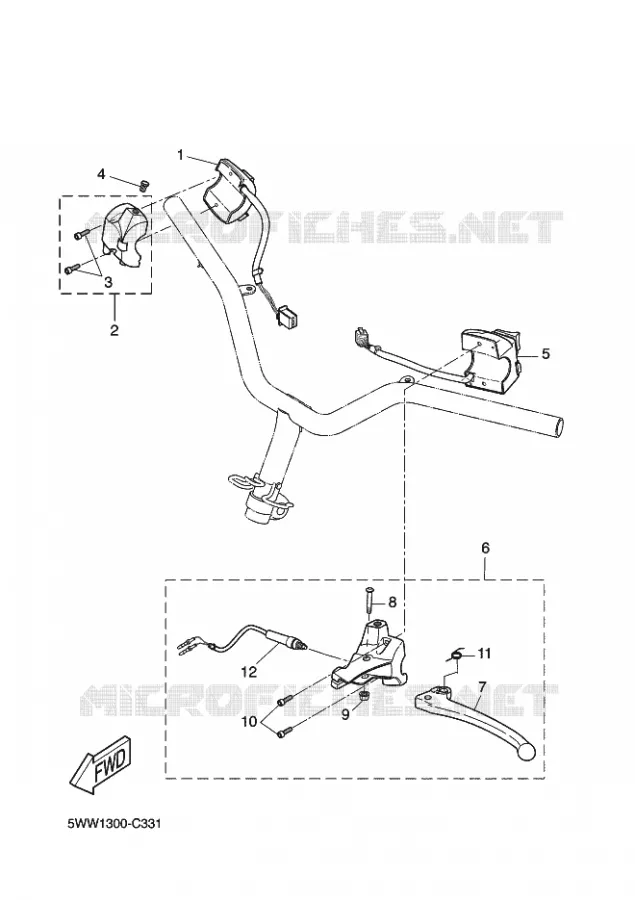 SWITCH / LEVER Yamaha SCOOTER 50 2006 BOOSTER  CW50