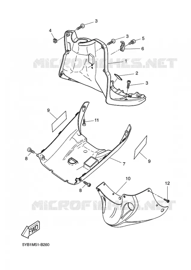 LEG SHIELD Yamaha SCOOTER 50 2004 ROCKET  CW50RSP POWER ROCKET
