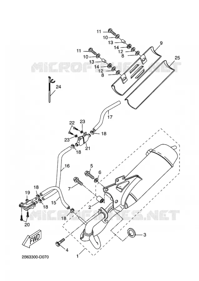 EXHAUST Yamaha SCOOTER 50 2005 BOOSTER  CW50L
