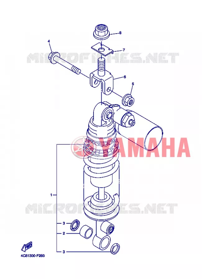 REAR SHOCK ABSORBER Yamaha MOTO 1000 2007 R1  YZF-R1 R1