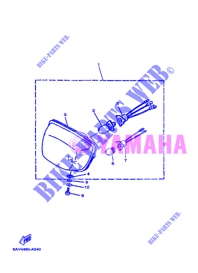 HEADLIGHT for Yamaha T105E 2004