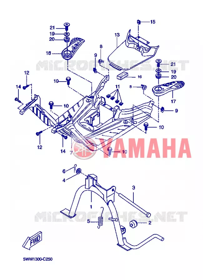 STAND / FOOTREST Yamaha SCOOTER 50 2007 BOOSTER  CW50