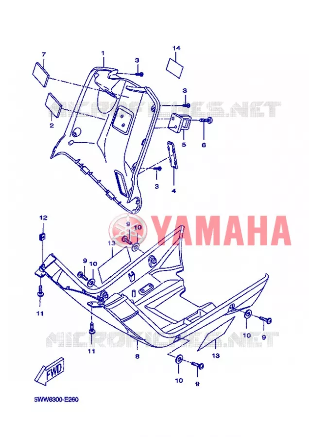 LEG SHIELD Yamaha SCOOTER 50 2006 BOOSTER  CW50L