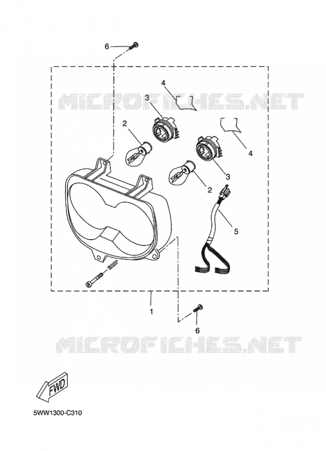 HEADLIGHT Yamaha SCOOTER 50 2009 BOOSTER  CW50L
