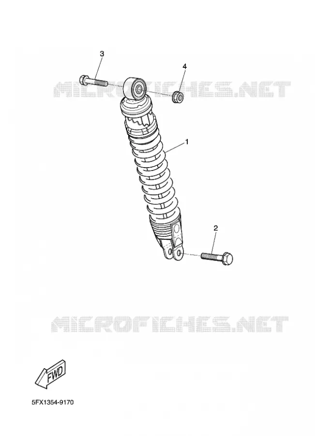 REAR SHOCK ABSORBER Yamaha SCOOTER 50 2009 NEXT GENERATION  CW50RS BW'S NEXT GENERATION