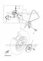 FRONT BRAKE CALIPER for Yamaha CW50 2010