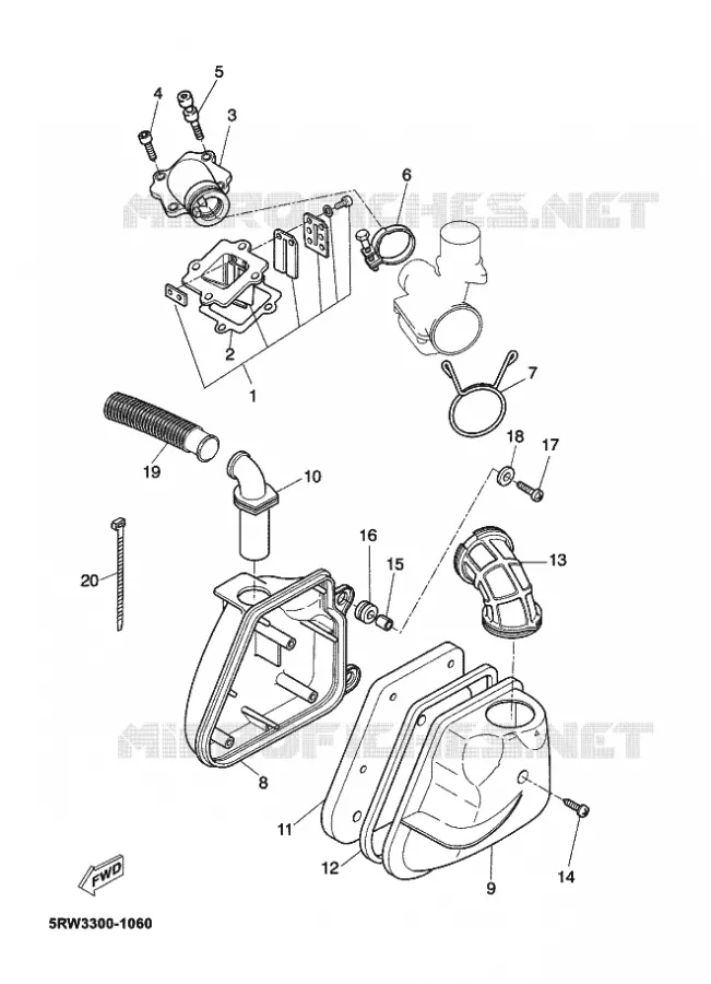 INTAKE Yamaha SCOOTER 50 2011 MACH  CS50Z MACH G LIQUIDE
