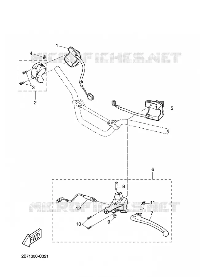 SWITCH / LEVER Yamaha SCOOTER 50 2011 BOOSTER  CW50N