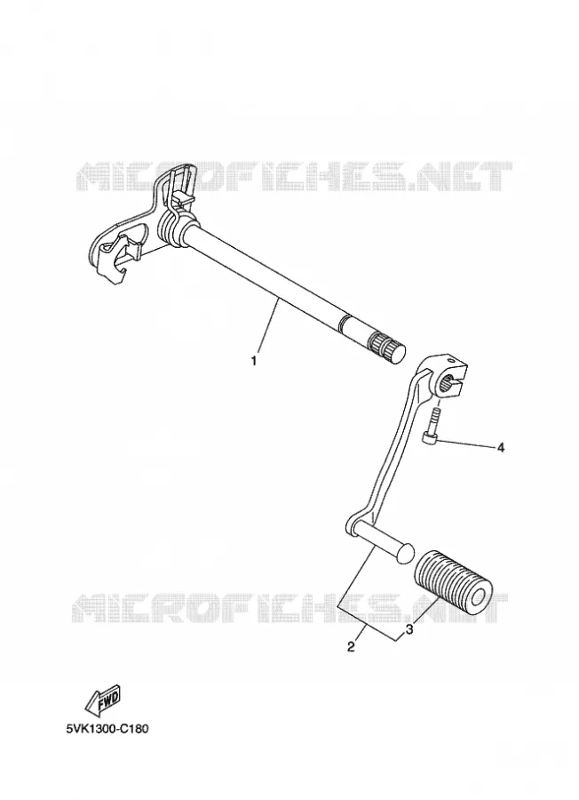 GEAR SHIFT SHAFT / LEVER Yamaha MOTO 660 2011 XTX  XT660X