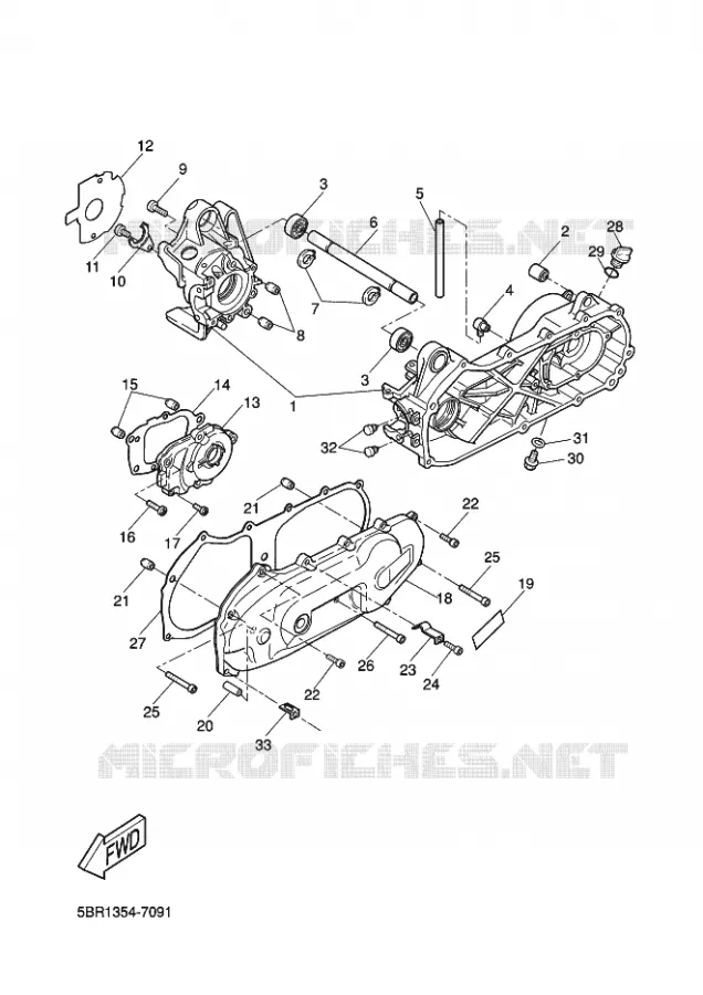 CRANKCASE Yamaha SCOOTER 50 2011 AEROX  YQ50L AEROX