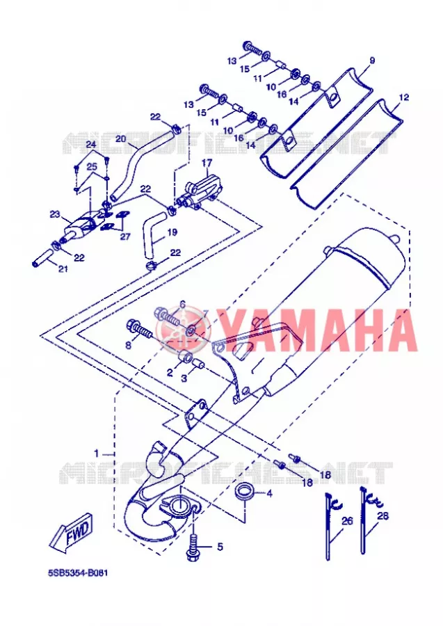 EXHAUST Yamaha SCOOTER 50 2012 NITRO  YQ50 NITRO