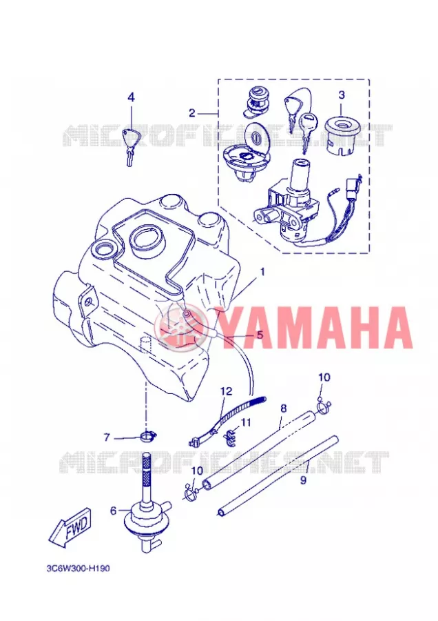 FUEL TANK Yamaha SCOOTER 50 2012 NITRO  YQ50 NITRO