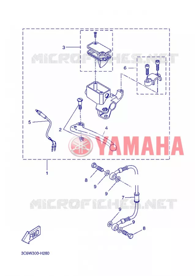 REAR BRAKE MASTER CYLINDER Yamaha SCOOTER 50 2012 NITRO  YQ50 NITRO