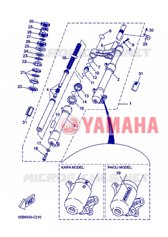 FRONT FORK Yamaha SCOOTER 50 2012 NITRO  YQ50