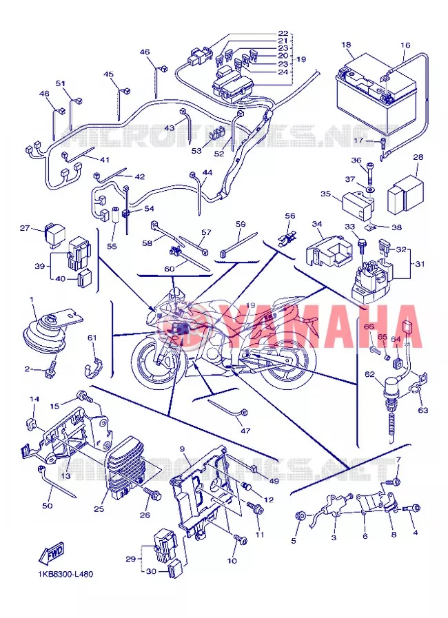 ELECTRICAL 2 Yamaha MOTO 1000 2012 R1  YZF-R1