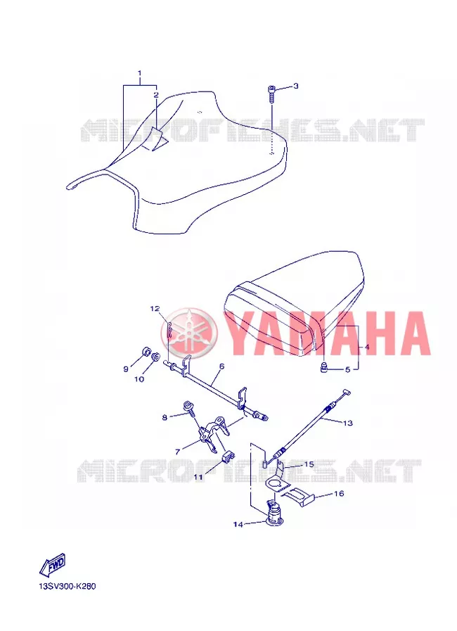 SEAT Yamaha MOTO 600 2012 R6  YZF-R6