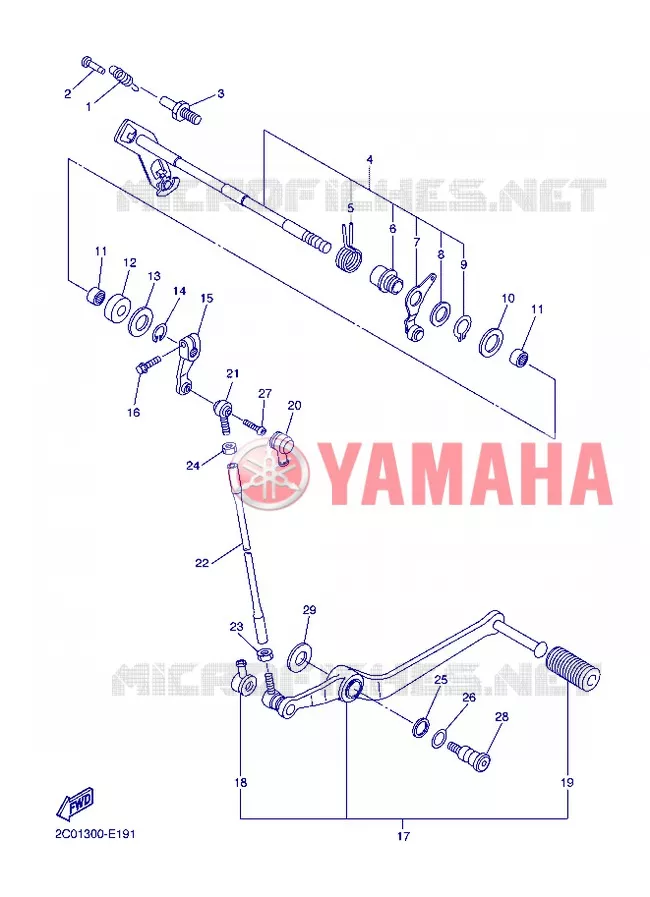 GEAR SHIFT SHAFT / LEVER Yamaha MOTO 600 2012 R6  YZF-R6