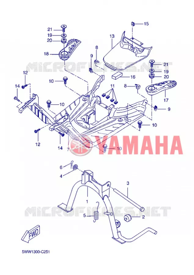 STAND / FOOTREST Yamaha SCOOTER 50 2013 BWS  CW50