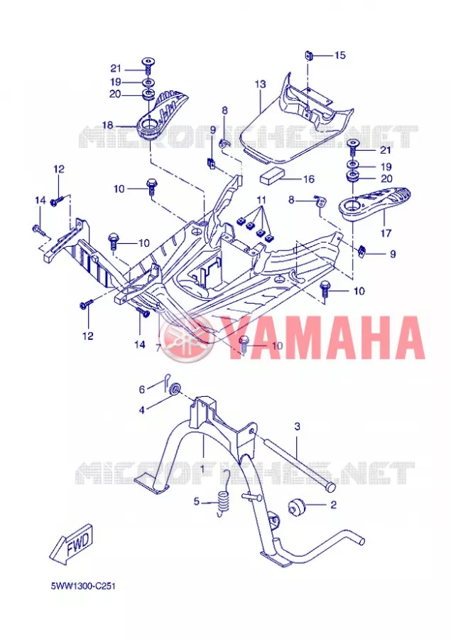 STAND / FOOTREST Yamaha SCOOTER 50 2013 BWS  CW50