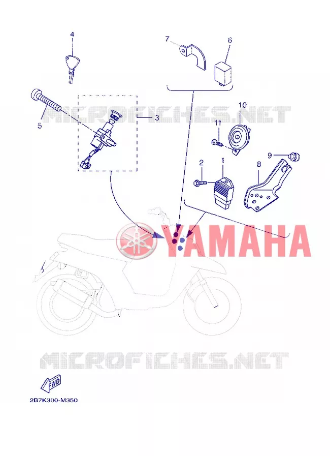 ELECTRICAL 1 Yamaha SCOOTER 50 2013 BOOSTER  CW50N