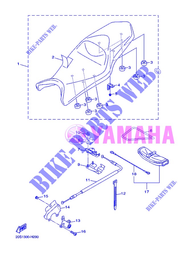 SEAT for Yamaha DIVERSION 600 F 2013